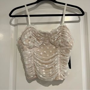 New corset polka dot top